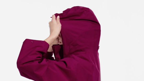 Burgundy Terrex Traveer RAIN.RDY jakke