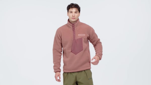 Rosado Polerón Terrex Xploric Tela Fleece Gruesa