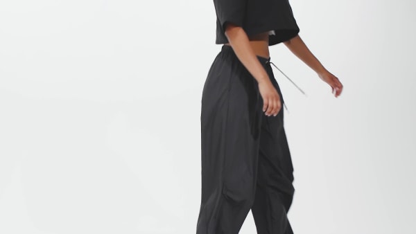 adidas Loose Parachute Pants - Black, Women's Lifestyle