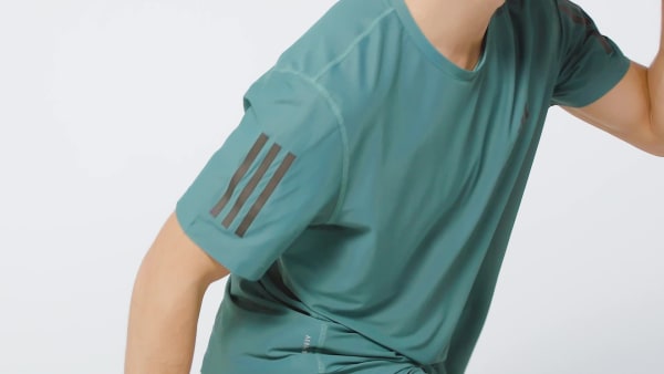 สีเขียว เสื้อยืด Own the Run