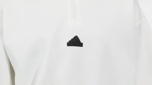 White Future Icons Three Stripes 1/4 Zip Top