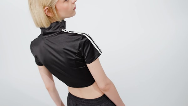 Black Adicolor Short Sleeve Track Top