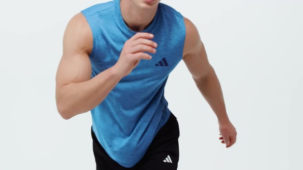 Blue WORKOUT ESSENTIALS SEAMLESS SLEEVELESS T T-Shirt