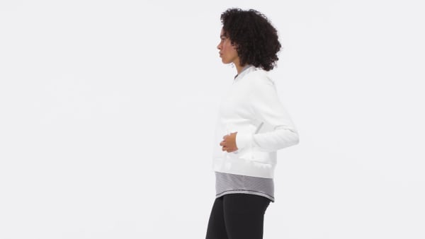 blanc Veste bomber de golf en maille