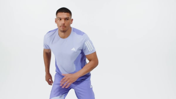 Blue Own the Run Colorblock AEROREADY Tee