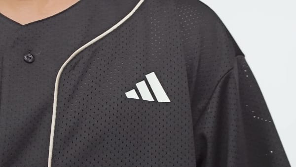 สีดำ เสื้อเบสบอลผ้าตาข่าย STADIUM