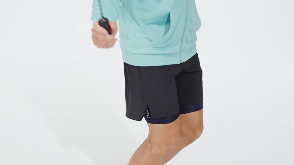 Azul Mallas Cortas de Compresión para Entrenar Techfit