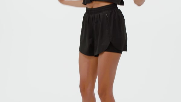 Preto Calções 2 em 1 D4T Workout Go To