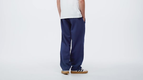 Blu Pantaloni Trefoil Essentials Open Hem