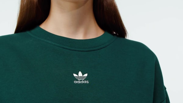 Essentials Fleece Long Oversized Crew Sweatshirt