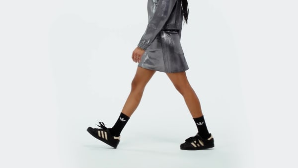 Plateado FALDA DE TEJIDO DENIM 3 TIRAS