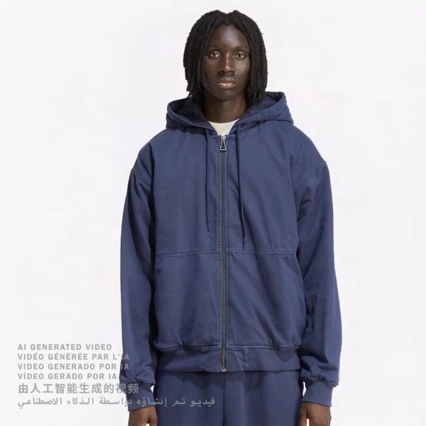 Blue 아디다스 이큅먼트 드릴 패디드 후디