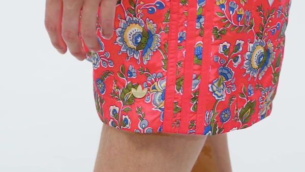 Red adidas Originals x Liberty London Quilted Shorts