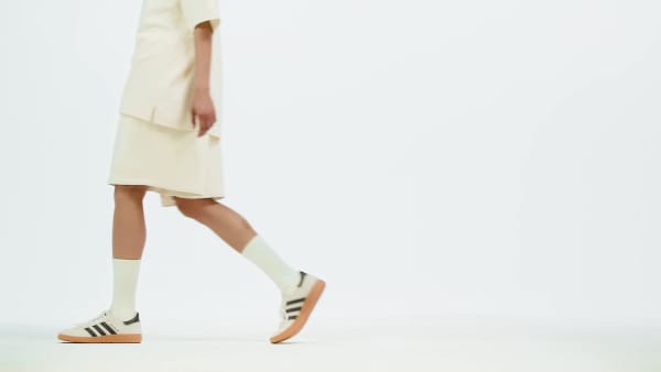White Essentials Linear Shorts Oversized