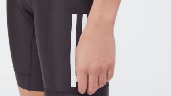 Black Essentials 3-Stripes Padded Cycling Shorts
