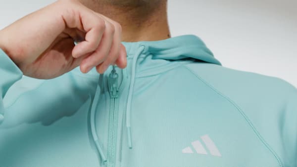 Τιρκουάζ Game and Go Training Big Logo 3-Stripes Full-Zip Hoodie