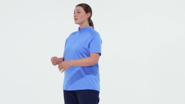 Blau Texture Golf Poloshirt – Große Größen