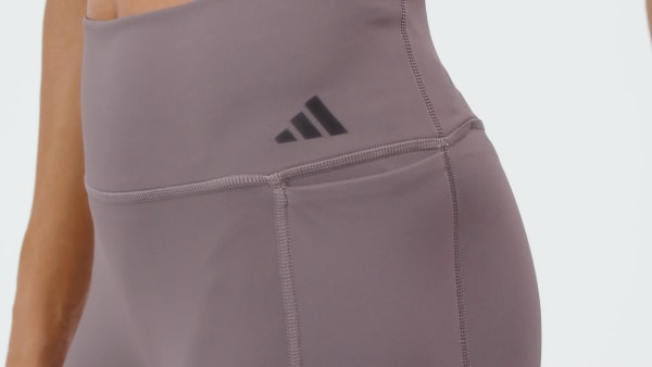 Marron Legging de training 7/8 3 bandes Optime