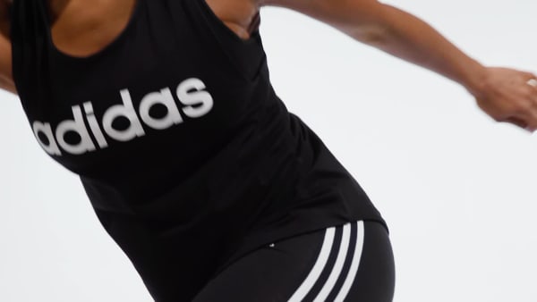 Đen Áo Tank Top Logo Dáng Suông Essentials LOUNGEWEAR