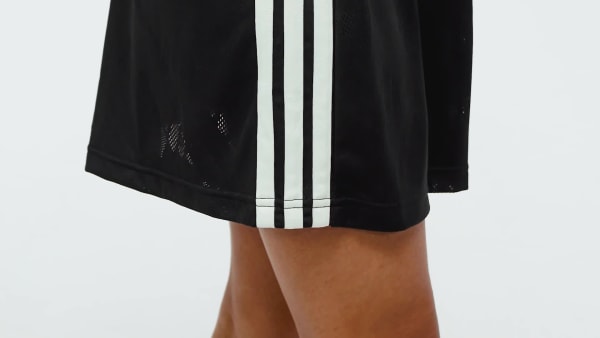 Czerń Spódnica z szortami Stadium 3-Stripes Tennis Inspired Jacquard