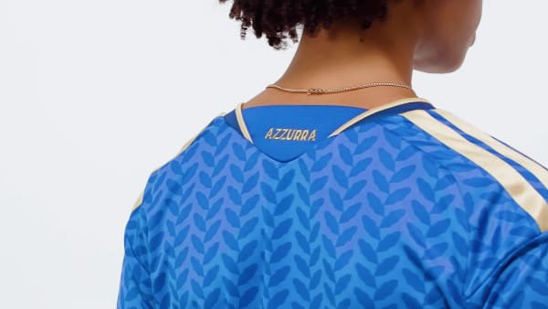 Blau Italien 26 Kürzer geschnittenes Heimtrikot