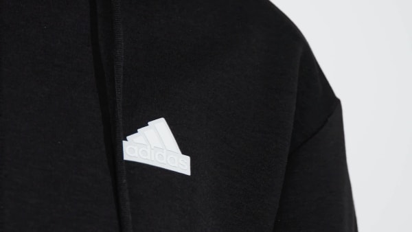 cerná Future Icons 3-Stripes Full Zip Hoodie