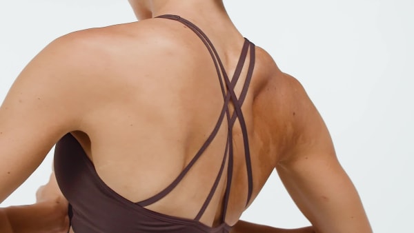 Marron Sujetador de entrenamiento de punto para bajo impacto Essentials