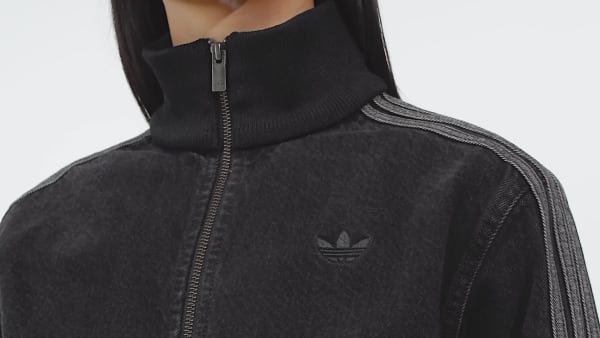 Đen Áo Track Top Denim Adicolor