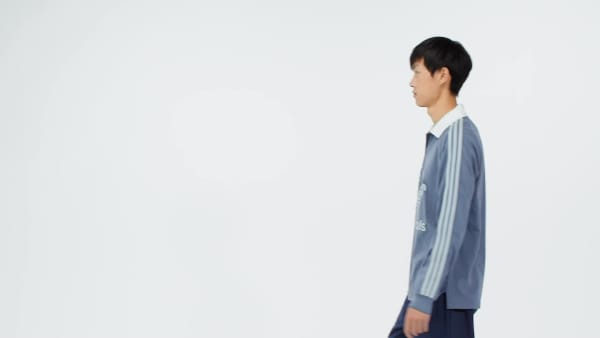 ブルー ラグビー ポロシャツ