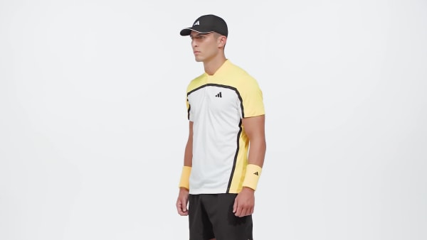 White Tennis HEAT.RDY Pro FreeLift Henley Polo Shirt