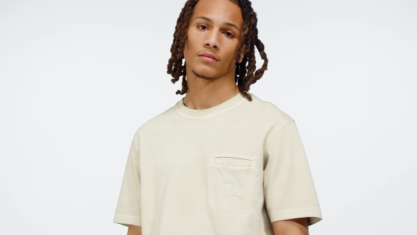 Beige Trefoil Essentials + Dye Pocket T-Shirt