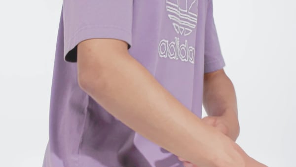 Adidas trefoil tee purple sales