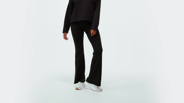 Zwart Seasonal Essentials French Terry Flared Broek