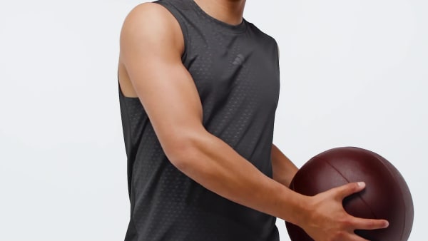 Svart D4T POWER 3 STRIPES TANKTOPP