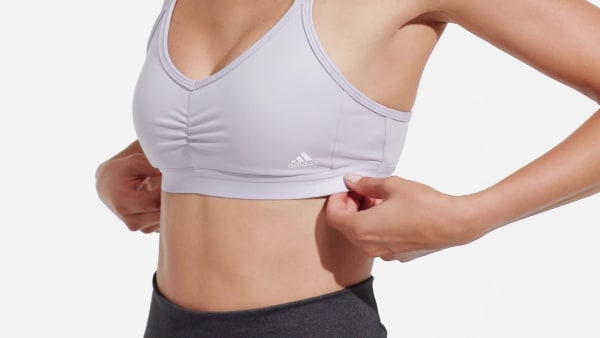 adidas Yoga Essentials Light-Support Bra - Pink