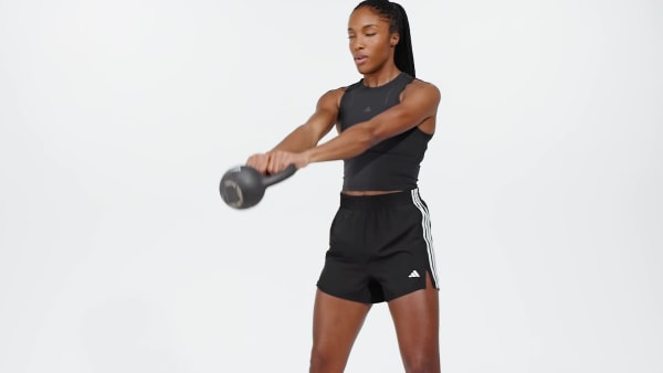 noir Short taille haute 3 bandes