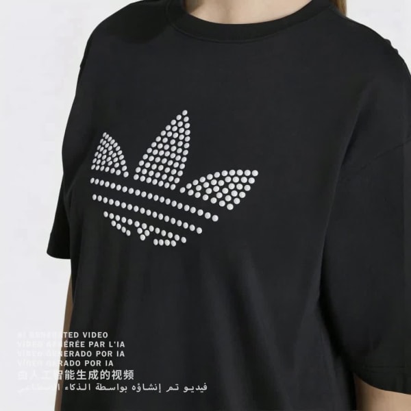 สีดำ เสื้อยืด PEARL TREFOIL