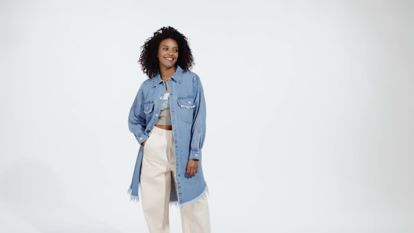Vestido Camisa Franzido adidas Originals x KSENIASCHNAIDER