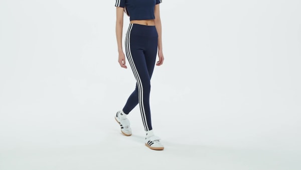 Blau Adicolor 3-Streifen Co Leggings