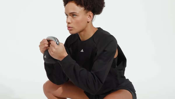 Black Power AEROREADY Crop Cover-Up Sweatshirt