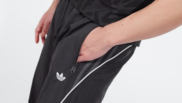 Adidas black polyester lycra track pant on sale