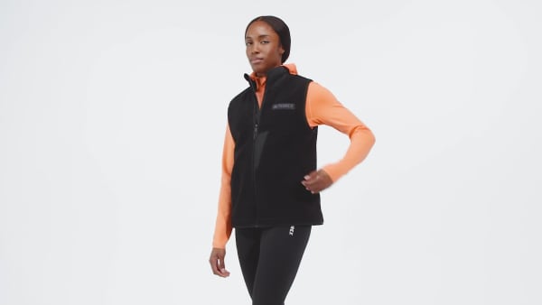 Negro Chaleco de felpa de pelo alto Terrex Xploric