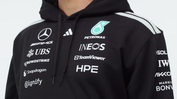Negro SUDADERA CON GORRO MERCEDES - AMG PETRONAS FORMULA 1 TEAM DRIVER