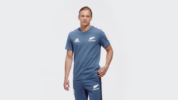 Blau All Blacks Rugby Cotton T-Shirt