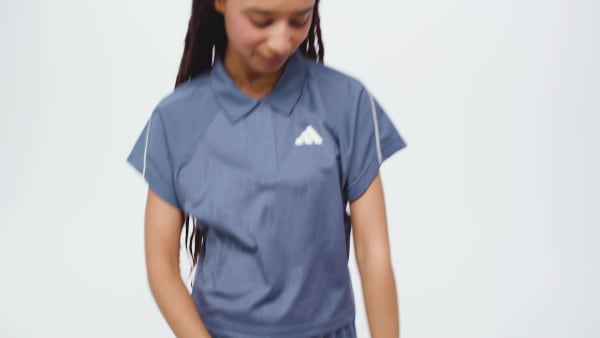 Blue Stadium 3-Stripes Tennis Inspired Jacquard Skirt With Short