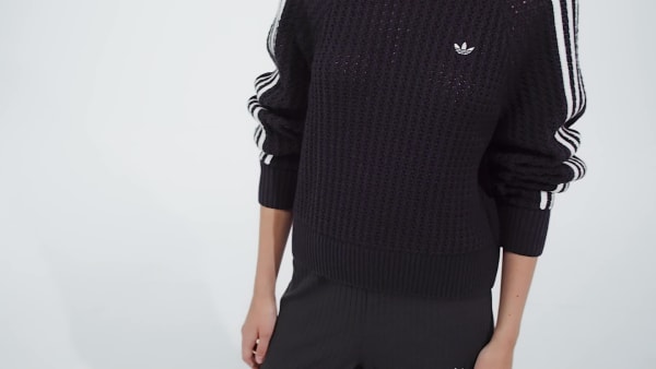 Negro Sudadera Adicolor Tejido Cuello Redondo