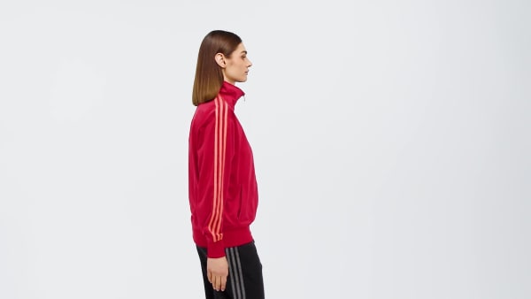 Bordowy Bluza dresowa Adicolor Classic Firebird Loose