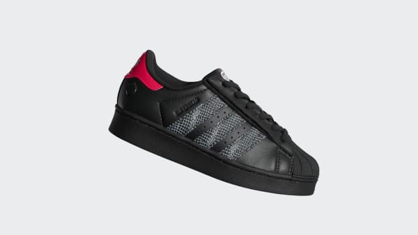 Black SUPERSTAR LED LIGHTS COMFORT CLOSURE ELASTIC LACE SHOES