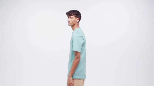 Verde T-shirt com Remendo de Cão