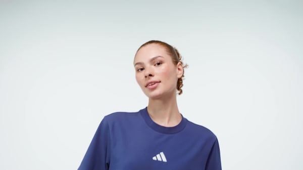 modrá ŠATY ESSENTIALS 3-STRIPES TEE